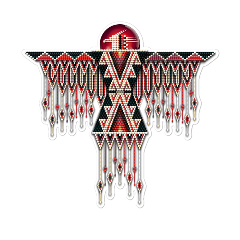 Red Native American Southwest Style Thunderbird Sticker | Artistshot