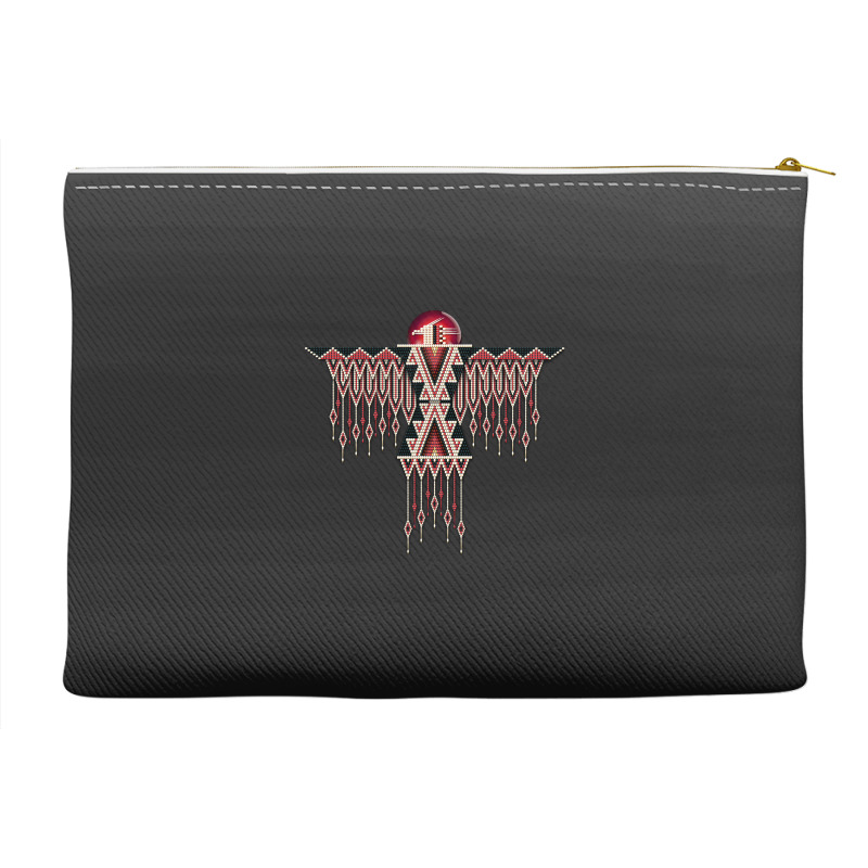 Red Native American Southwest Style Thunderbird Accessory Pouches | Artistshot