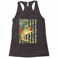 Fishing  Shirt Camouflage U S Flag American Fisherman Angle Fish Fishi Racerback Tank | Artistshot