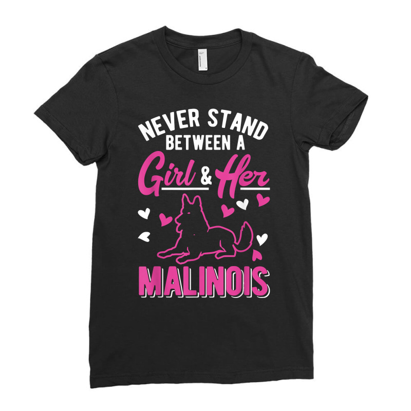 Belgian Malinois Girl Dutch Shepherd T Shirt Ladies Fitted T-Shirt by dornakgb | Artistshot