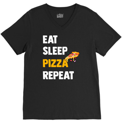 Slice Of Pizza Bistro Margarita Salami Cheese Fast (14) V-neck Tee Designed By Chuart