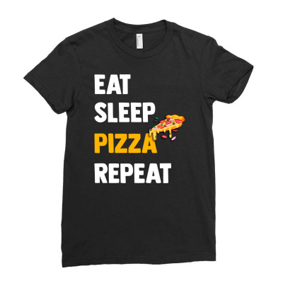 Slice Of Pizza Bistro Margarita Salami Cheese Fast (14) Ladies Fitted T-shirt Designed By Chuart