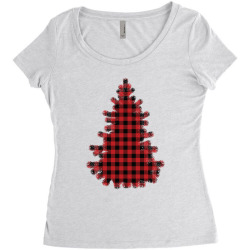 christmas tree red lumberjack Women's Triblend Scoop T-shirt | Artistshot