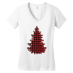 christmas tree red lumberjack Women's V-Neck T-Shirt | Artistshot