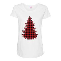 christmas tree red lumberjack Maternity Scoop Neck T-shirt | Artistshot