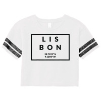 Portugal Capital Coordinates   Lisbon T Shirt Scorecard Crop Tee | Artistshot