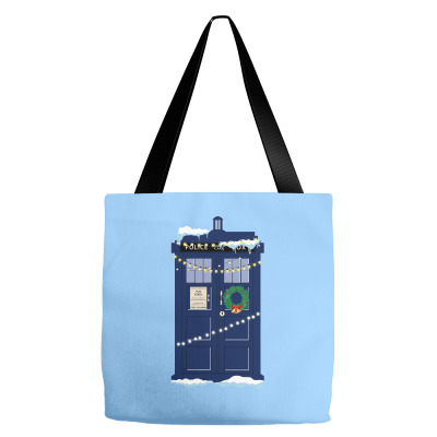 Christmas Doctor Who Police Box Tardis Tote Bags Designed By Zeynepu
