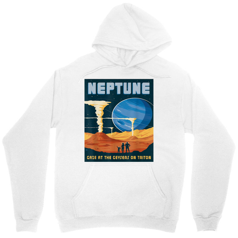 Retro Neptune Gaze At The Geysers On Triton Space Tourism T Shirt Unisex Hoodie by puawhla | Artistshot