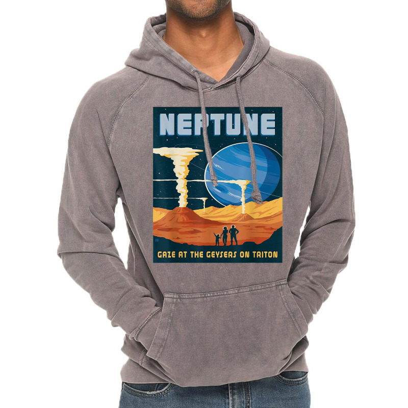 Retro Neptune Gaze At The Geysers On Triton Space Tourism T Shirt Vintage Hoodie by puawhla | Artistshot