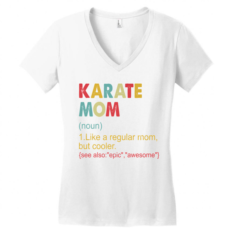 Funny Karate Mom Definition Vintage Karate Mom For Women Premium Women 