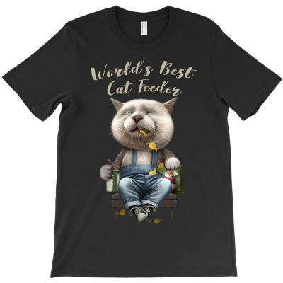 World's Best Cat Feeder T-shirt Designed By Jumali Katani