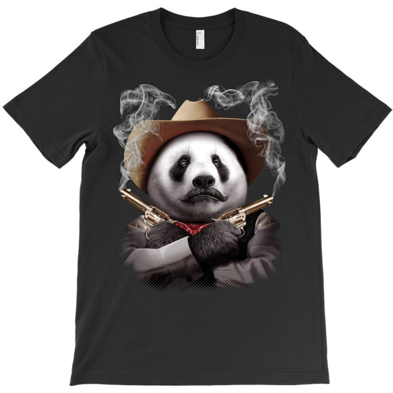 Panda Cross Guns T-shirt | Artistshot