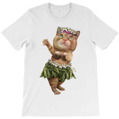 Cat Hula Dance T-shirt Designed By Jumali Katani
