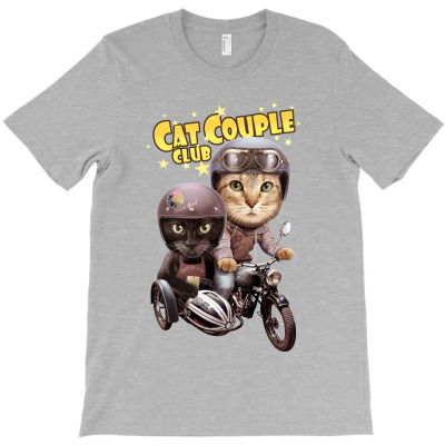 Cat Couple Club T-shirt Designed By Jumali Katani