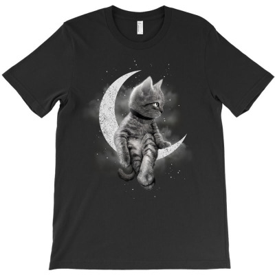 Crescent Cat T-shirt Designed By Jumali Katani