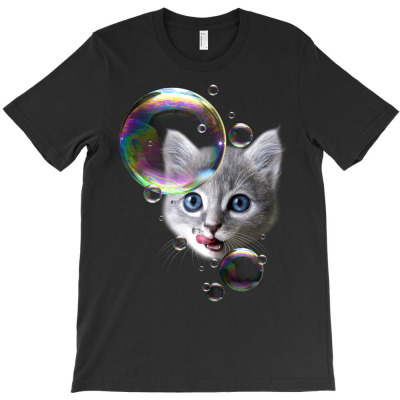 Cat The Bubblemaker T-shirt Designed By Jumali Katani