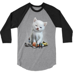 cat vs cars 3/4 Sleeve Shirt | Artistshot