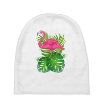 Tropical Animal Lover Exotic Bird Lover Pink Flamingo T Shirt Baby Beanies | Artistshot