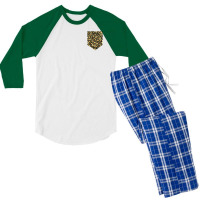 Cheetah Print Pocket Men's 3/4 Sleeve Pajama Set | Artistshot