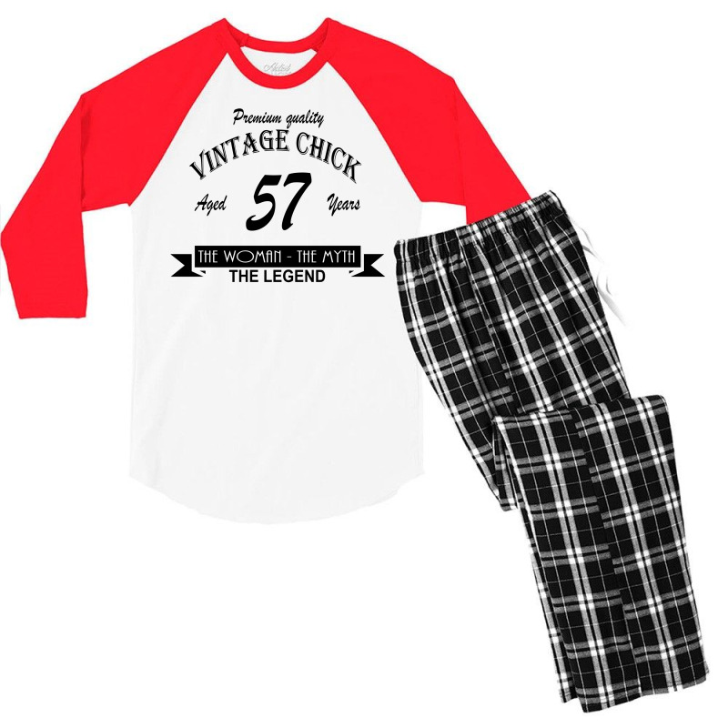Wintage Chick 57 Men's 3/4 Sleeve Pajama Set | Artistshot