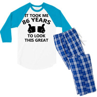 It Took Me 86 Years To Look This Great Men's 3/4 Sleeve Pajama Set | Artistshot