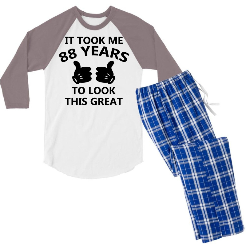 It Took Me 88 Years To Look This Great Men's 3/4 Sleeve Pajama Set | Artistshot