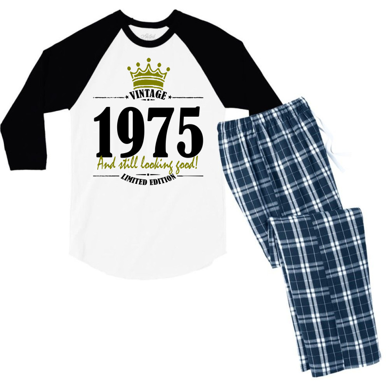 Vintage 1975 And Still Looking Good Men's 3/4 Sleeve Pajama Set | Artistshot