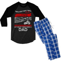 This Dad Loves Motorcycles Men's 3/4 Sleeve Pajama Set | Artistshot