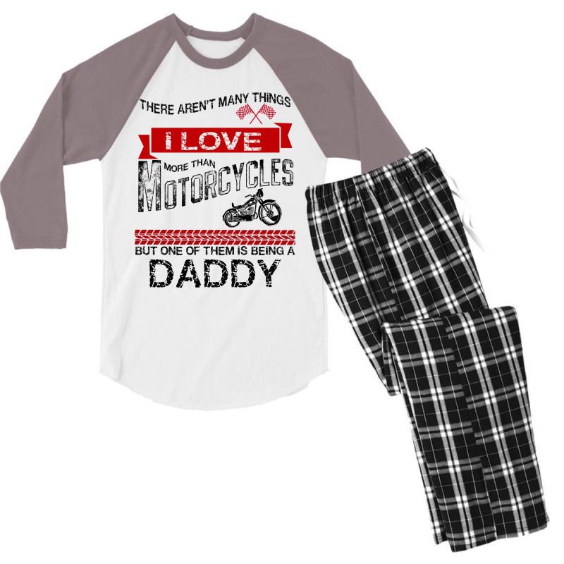 This Daddy Loves Motorcycles Men's 3/4 Sleeve Pajama Set | Artistshot