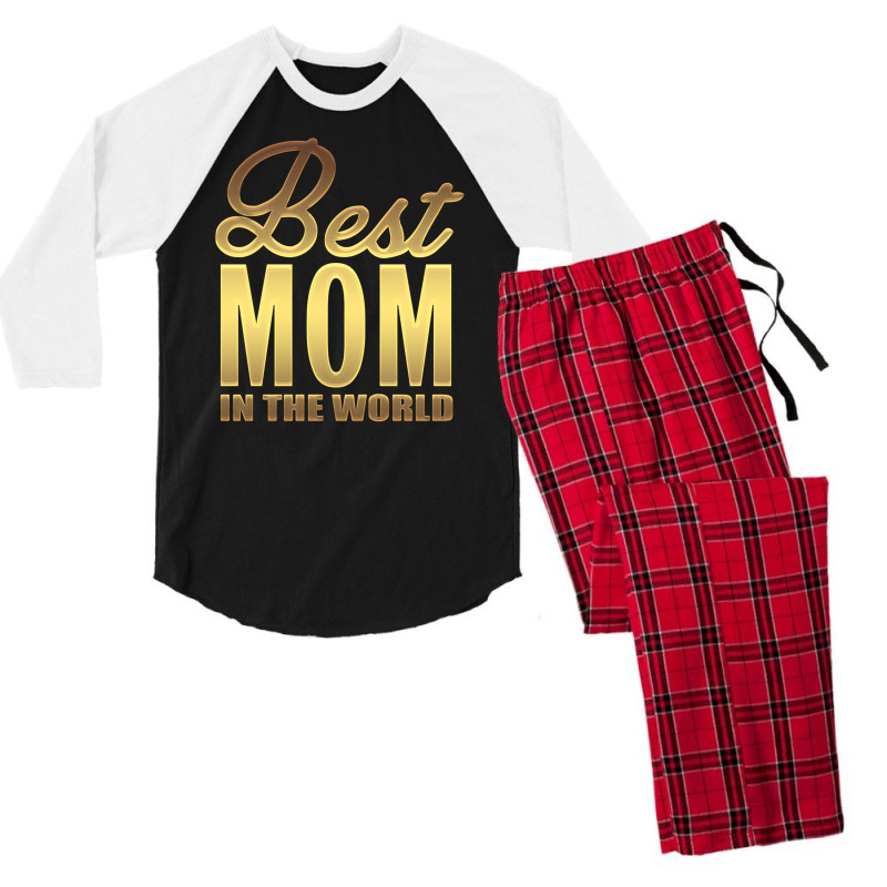 Best Mom In The World Men's 3/4 Sleeve Pajama Set | Artistshot