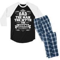 Dad The Man The Myth The Legend Men's 3/4 Sleeve Pajama Set | Artistshot