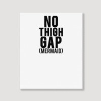 No Thigh Gap (mermaid) Black Portrait Canvas Print | Artistshot