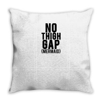 No Thigh Gap (mermaid) Black Throw Pillow | Artistshot