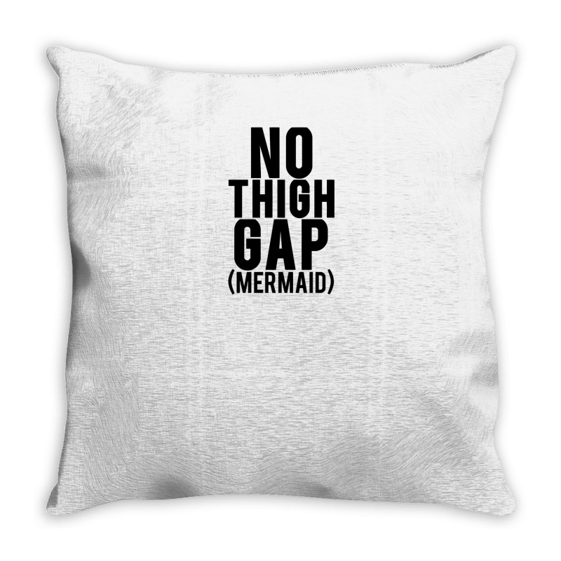 No Thigh Gap (mermaid) Black Throw Pillow | Artistshot