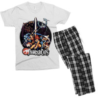 Thundercats Group Shot Vintage Circle T Shirt Men's T-shirt Pajama Set | Artistshot