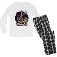 Thundercats Group Shot Vintage Circle T Shirt Men's Long Sleeve Pajama Set | Artistshot