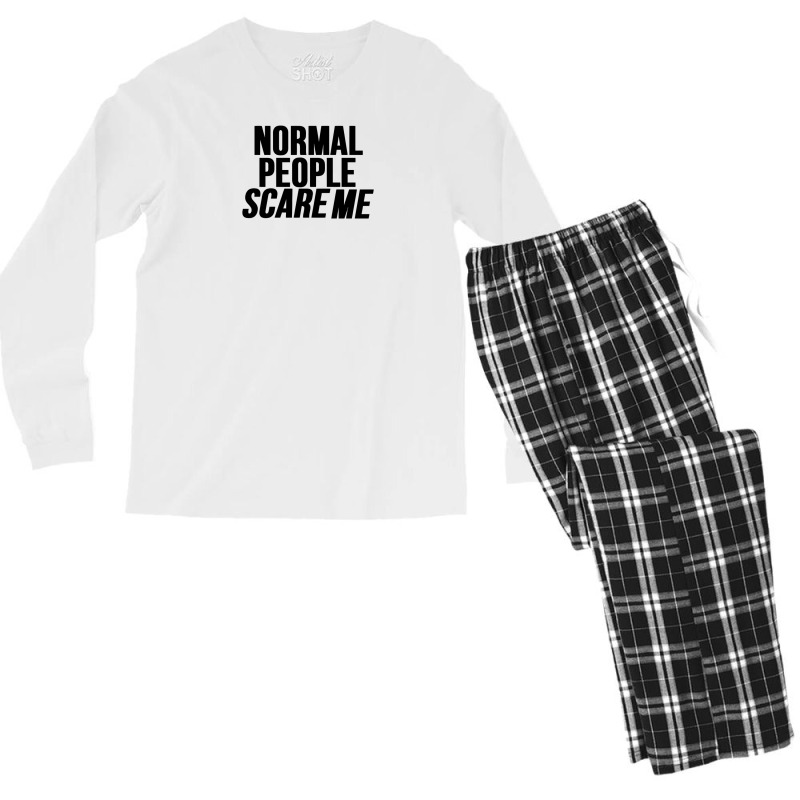 Normal People Scare Me Men's Long Sleeve Pajama Set by harry sul | Artistshot