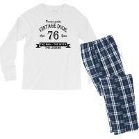 Aged 76 Years Men's Long Sleeve Pajama Set | Artistshot