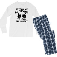 It Took Me 86 Years To Look This Great Men's Long Sleeve Pajama Set | Artistshot