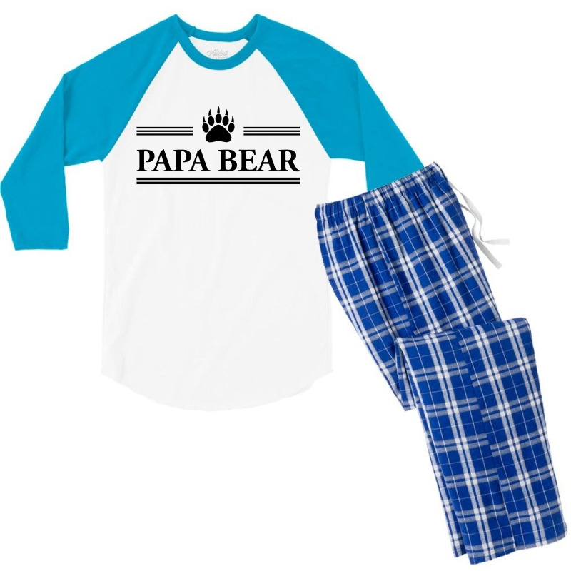 Papa Bear Men's 3/4 Sleeve Pajama Set by tshiart | Artistshot