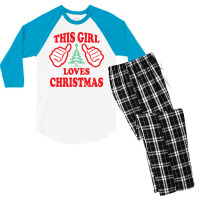 This Girl Loves Christmas Men's 3/4 Sleeve Pajama Set | Artistshot