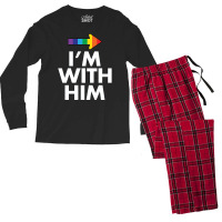 I Am With Him Men's Long Sleeve Pajama Set | Artistshot
