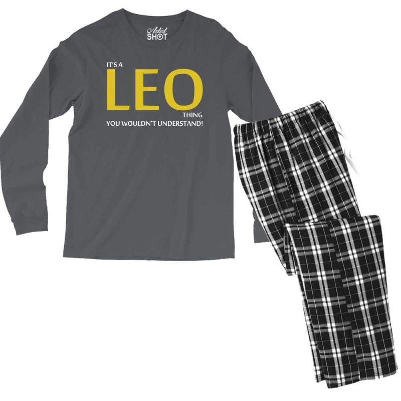 It's A Leo Thing Men's Long Sleeve Pajama Set | Artistshot