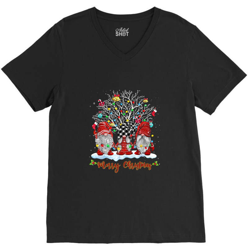 Christmas Light Gnomes Merry Christmas Matching Family T Shirt V-Neck Tee by Robbie_Darce | Artistshot