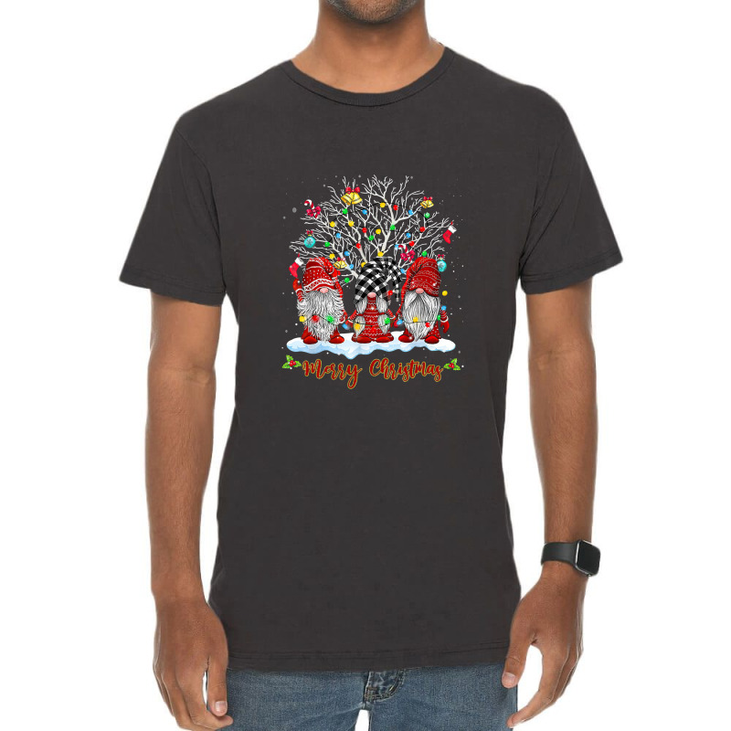 Christmas Light Gnomes Merry Christmas Matching Family T Shirt Vintage T-Shirt by Robbie_Darce | Artistshot