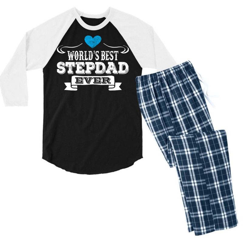 Worlds Best Stepdad Ever 1 Men's 3/4 Sleeve Pajama Set | Artistshot