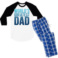 Worlds Greatest Dad 1 Men's 3/4 Sleeve Pajama Set | Artistshot