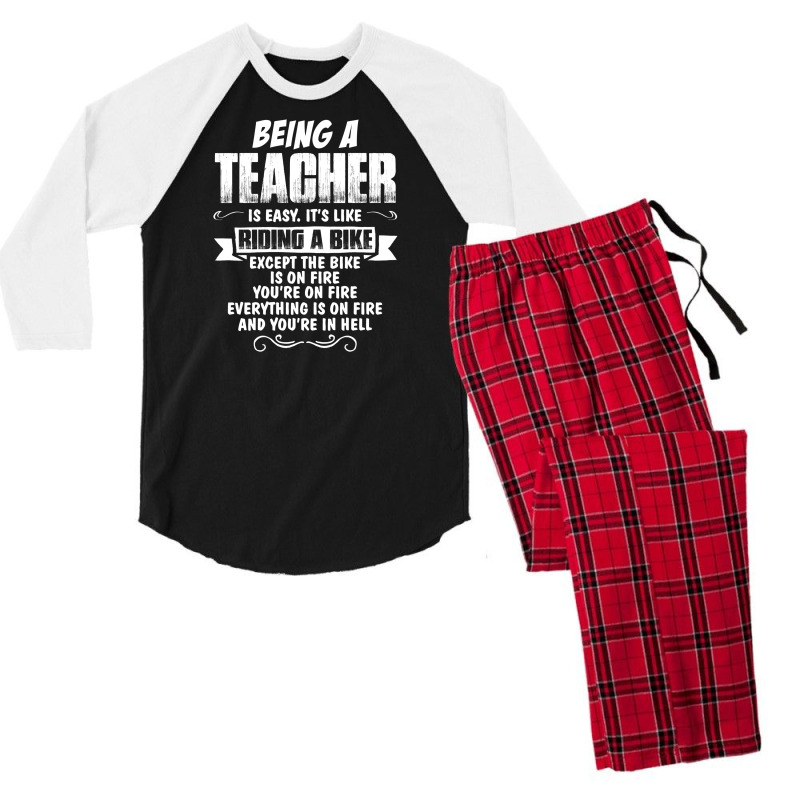 Being A Teacher Men's 3/4 Sleeve Pajama Set | Artistshot