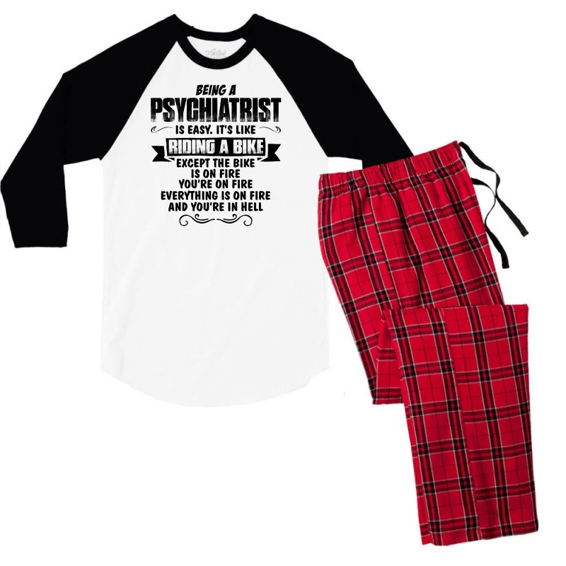 Being A Psychiatrist Copy Men's 3/4 Sleeve Pajama Set | Artistshot