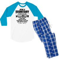 Being A Secretary Copy Men's 3/4 Sleeve Pajama Set | Artistshot